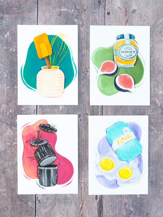 Kitchen Gallery set of 4 – (end of line) art prints
