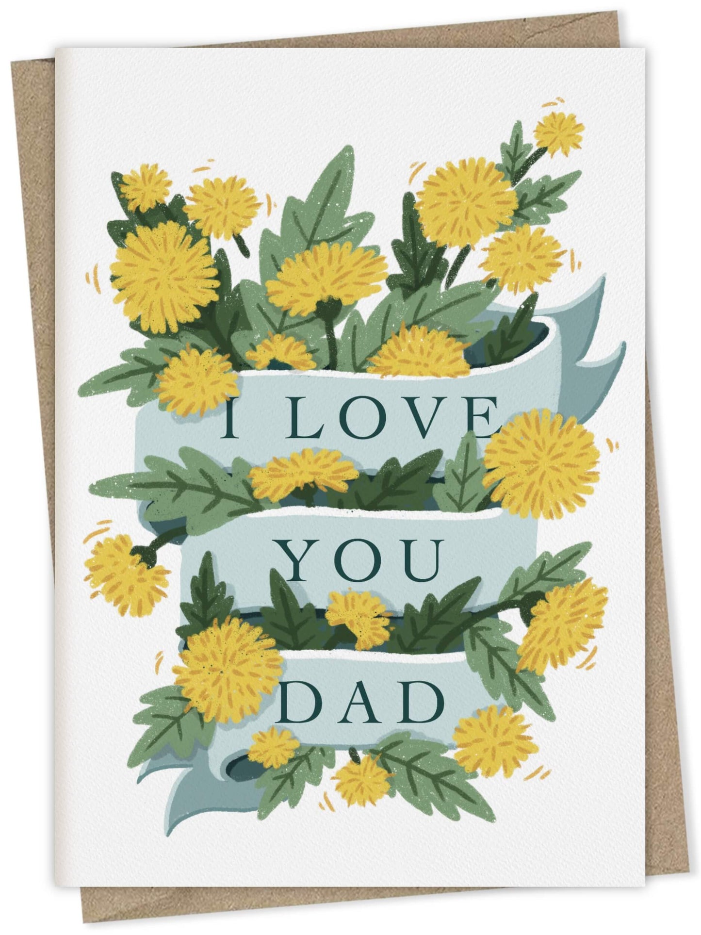 I Love You Dad – floral greeting card