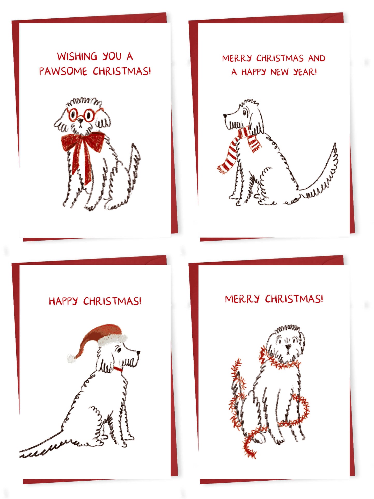 Xmas Dogs – greeting card set