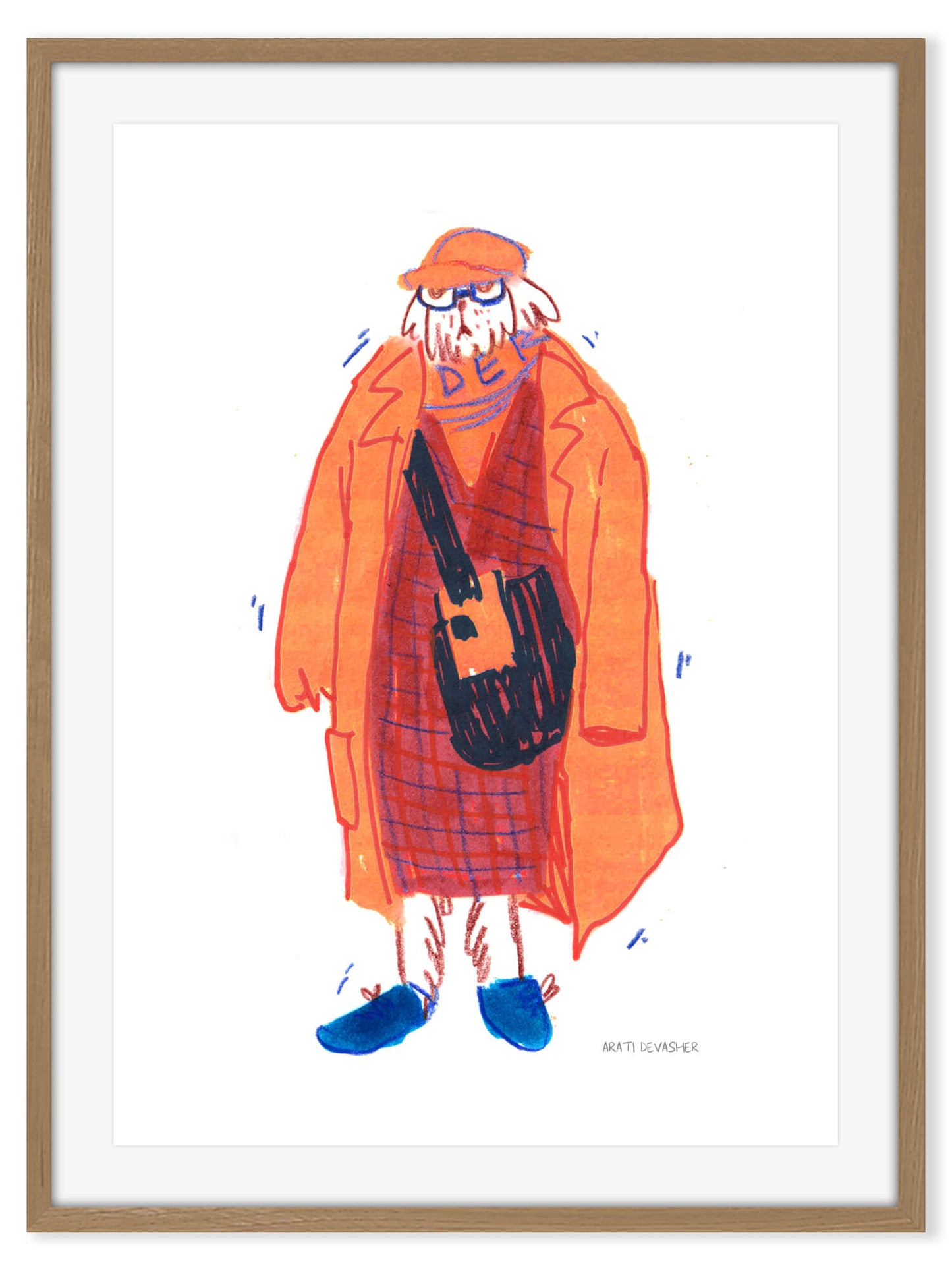 Dog in a Coat – art print