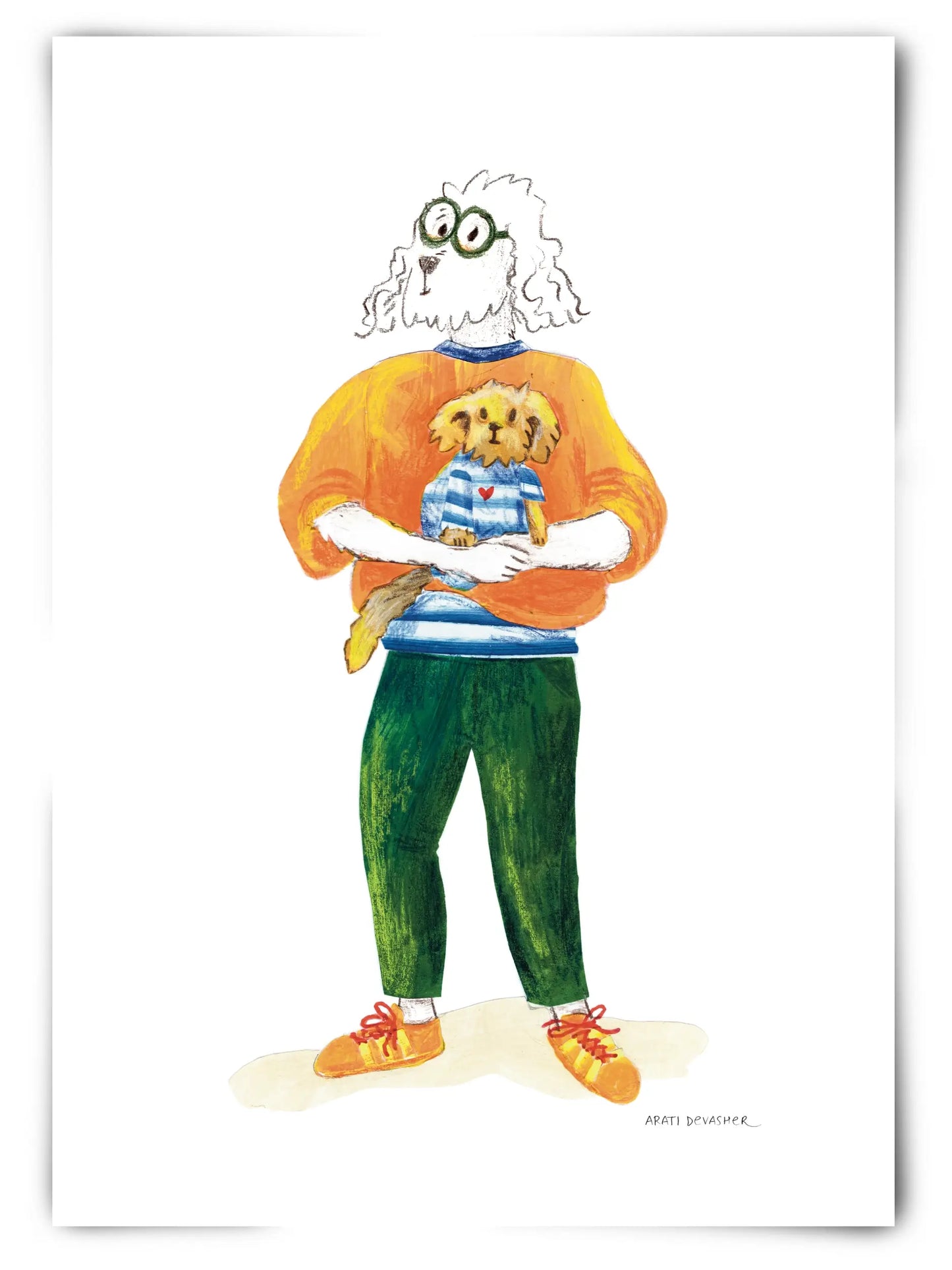 Dog with a Mini Me (Cockerpoo/Poodle) – art print