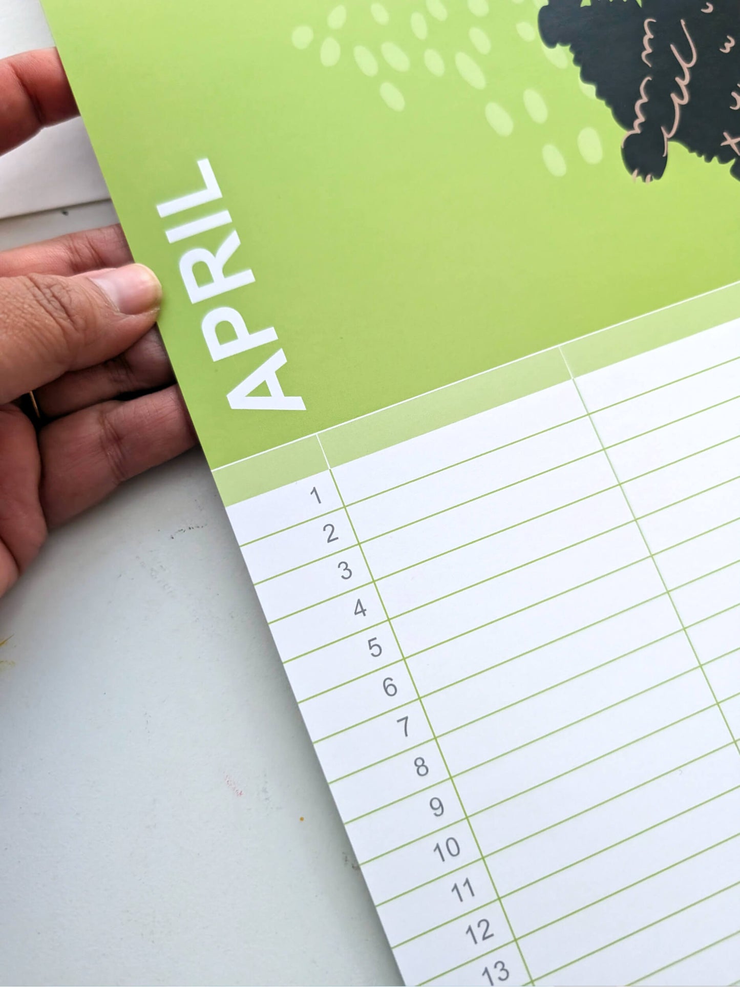 Fluffy Dogs Family Planner (perpetual calendar)