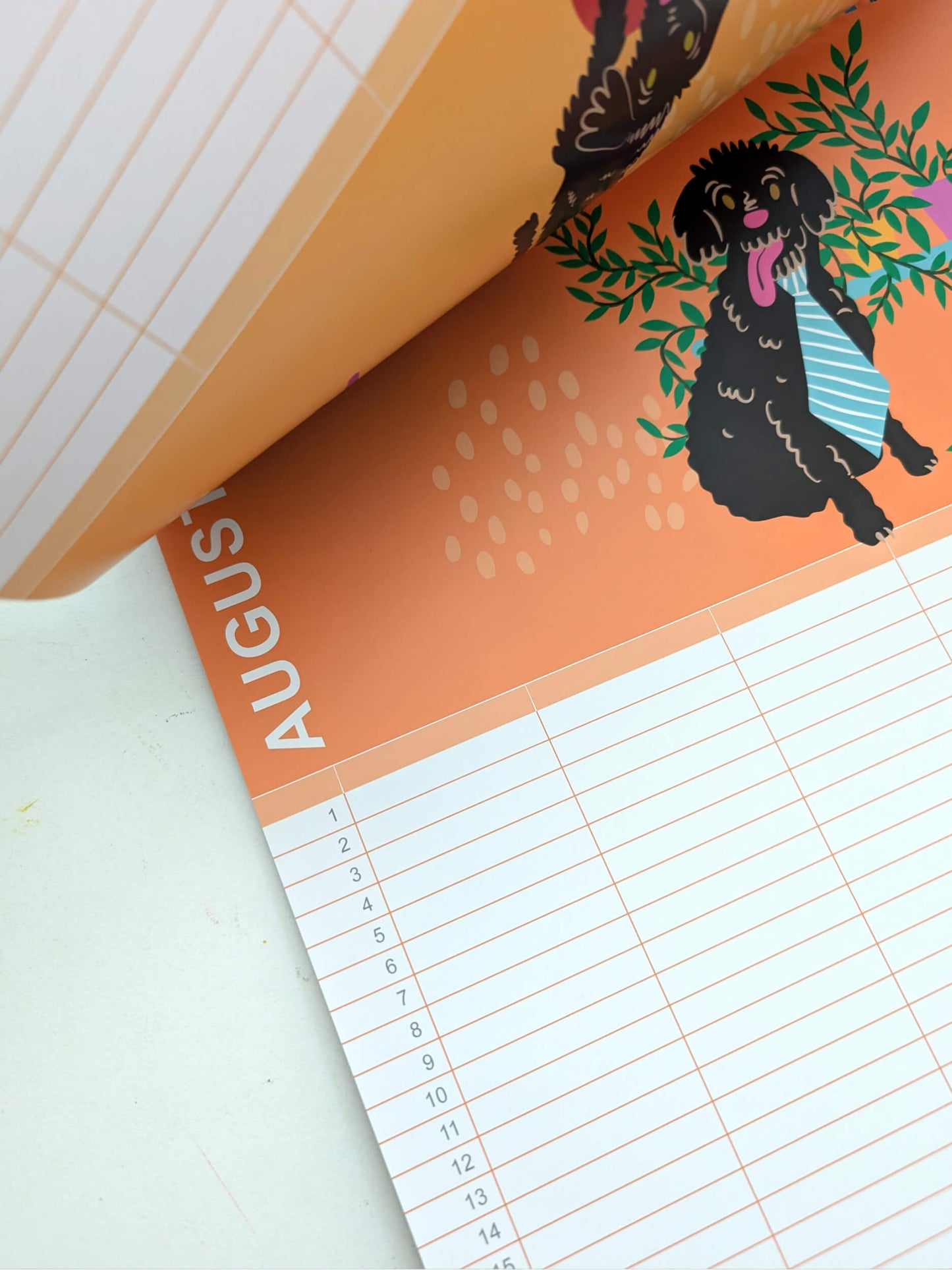 Fluffy Dogs Family Planner (perpetual calendar)