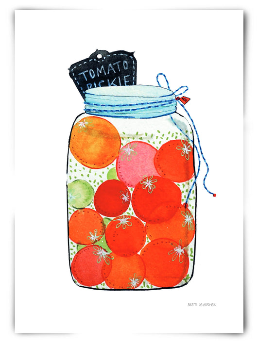 Tomato Pickle Jar – (end of line) art print
