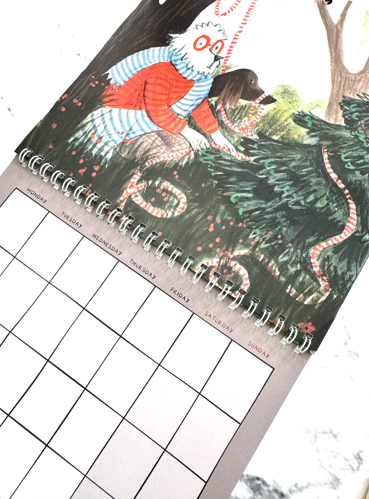 A Year of Woodland Walkies – square calendar