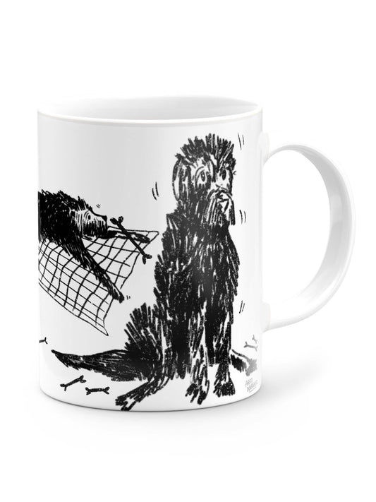 Scruffy Dogs (plain white) – ceramic mug