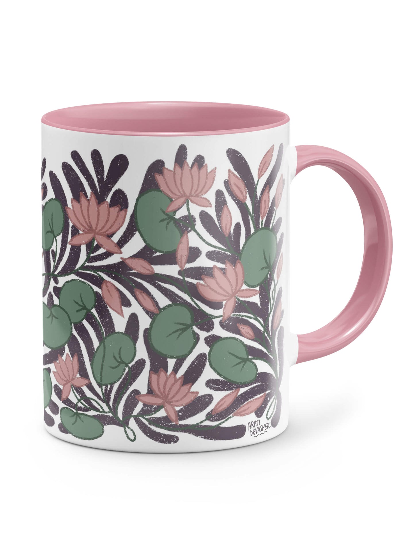 A Lotus Garden floral – (end of line) ceramic mug