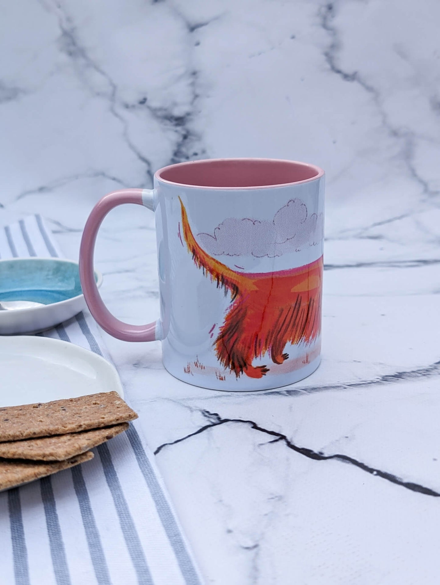 Sausage Dog Mug (pink accents) – ceramic mug