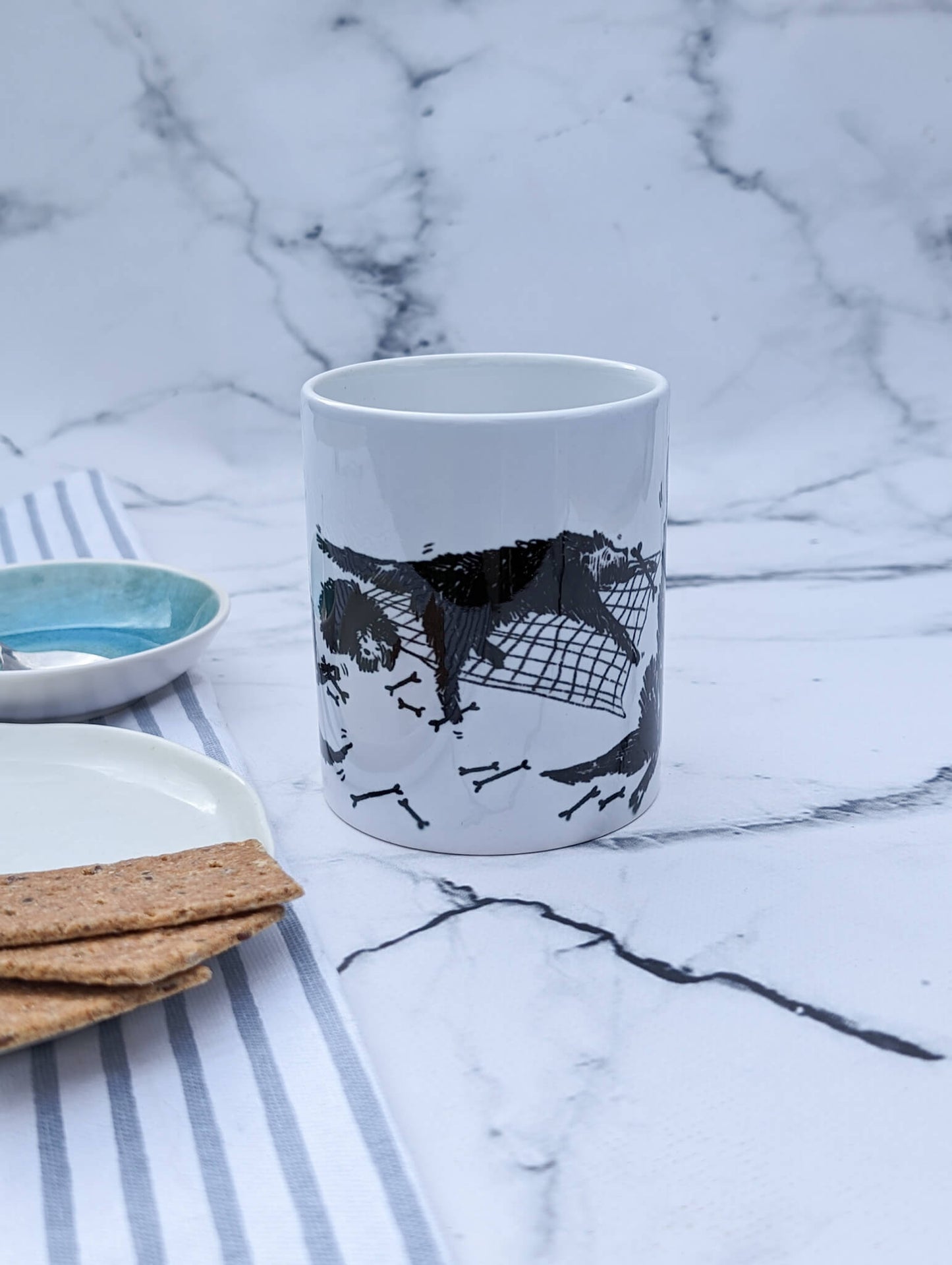 Scruffy Dogs (plain white) – ceramic mug