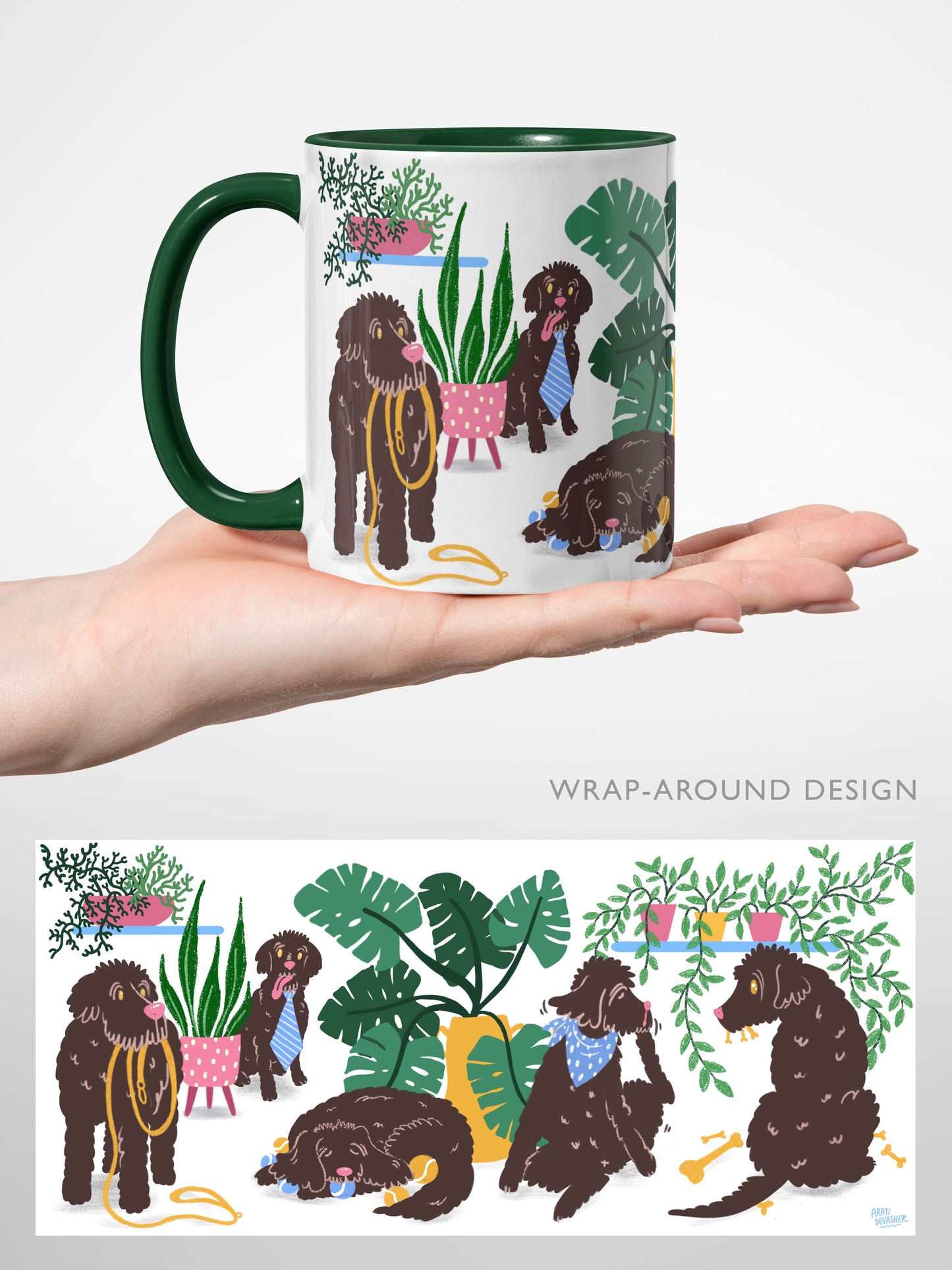 Plant Pups (green accents) – ceramic mug