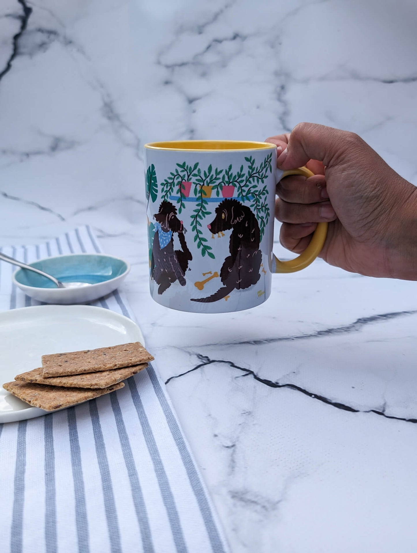 Labradoodle / Cockerpoo Plant Pups (yellow accents) – ceramic mug