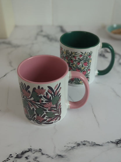 A Lotus Garden floral – ceramic mug