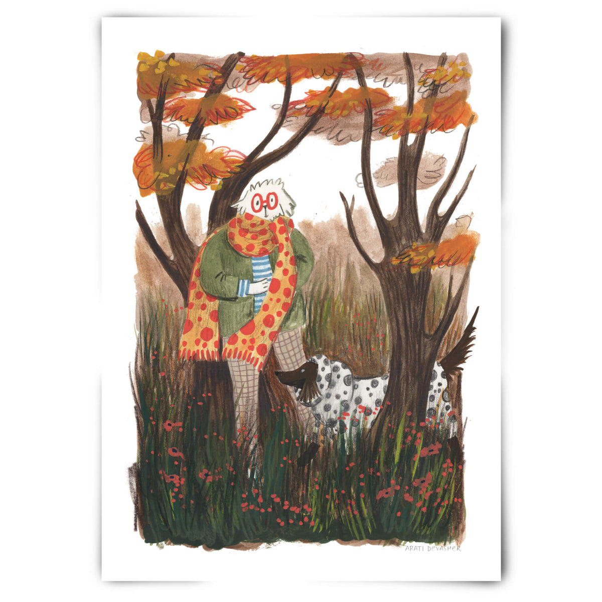 Snuggled in Spots – art print