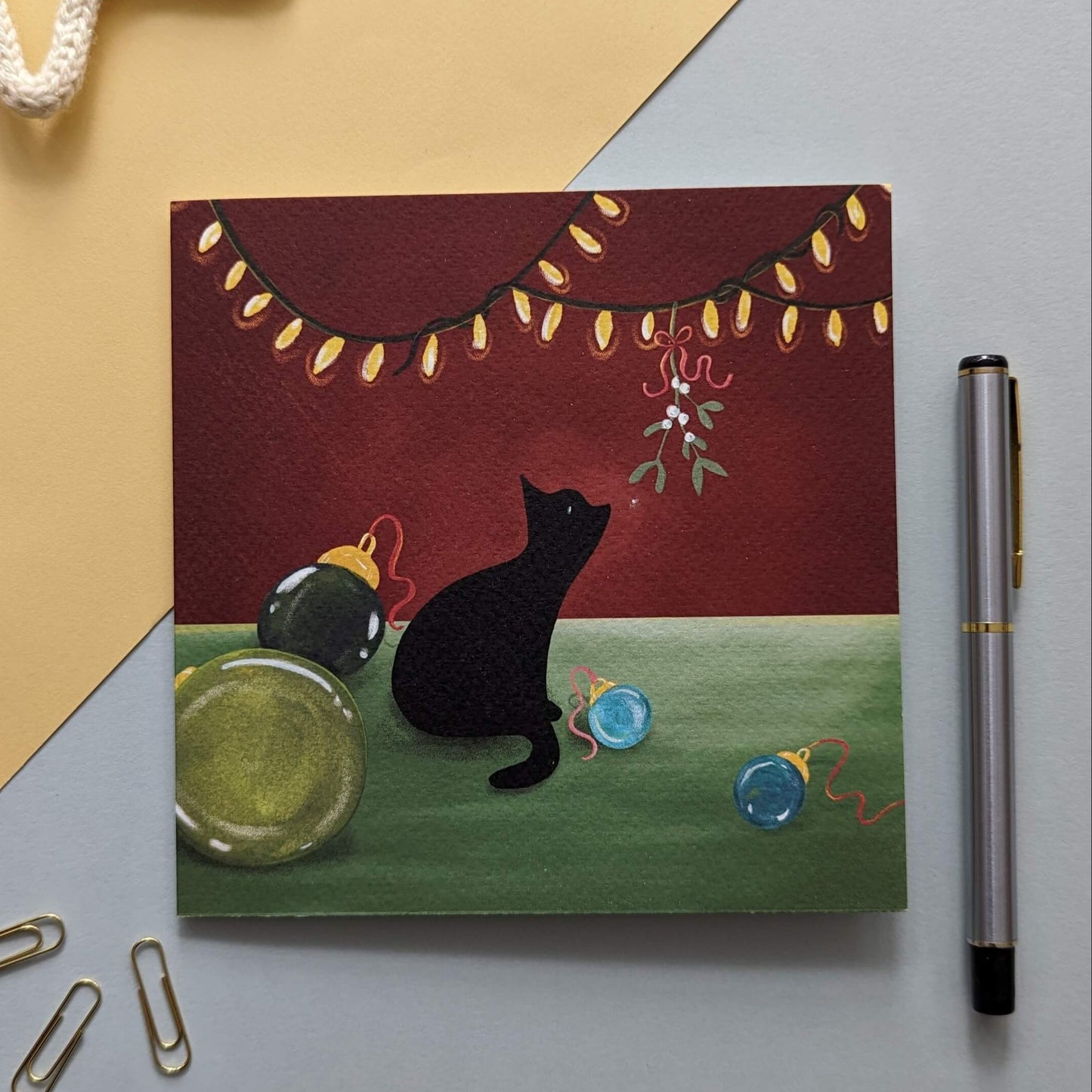 Cat Christmas Card – greeting card