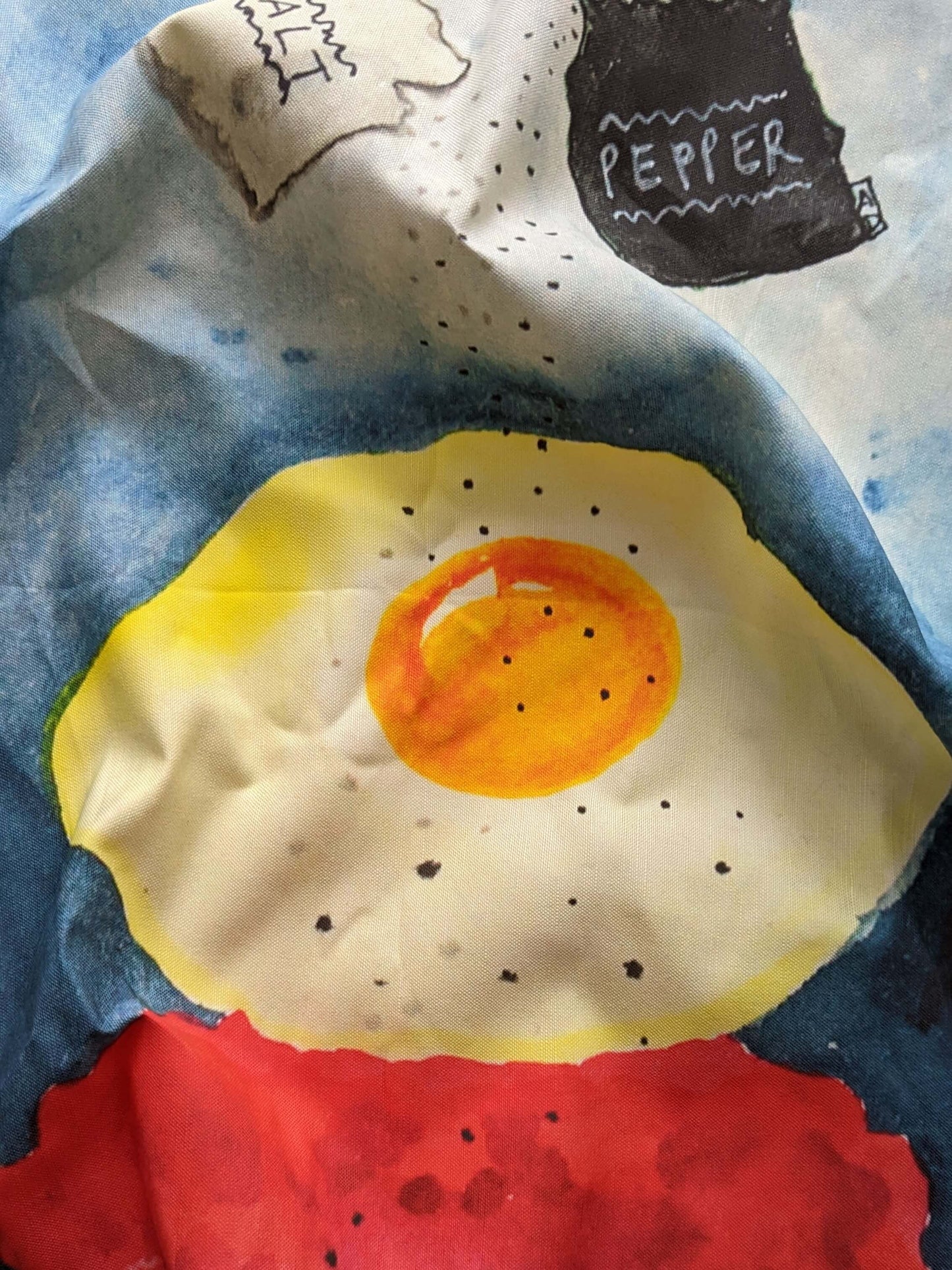 Fried Egg Breakfast for One – (end of line) tea towel or wall hanging