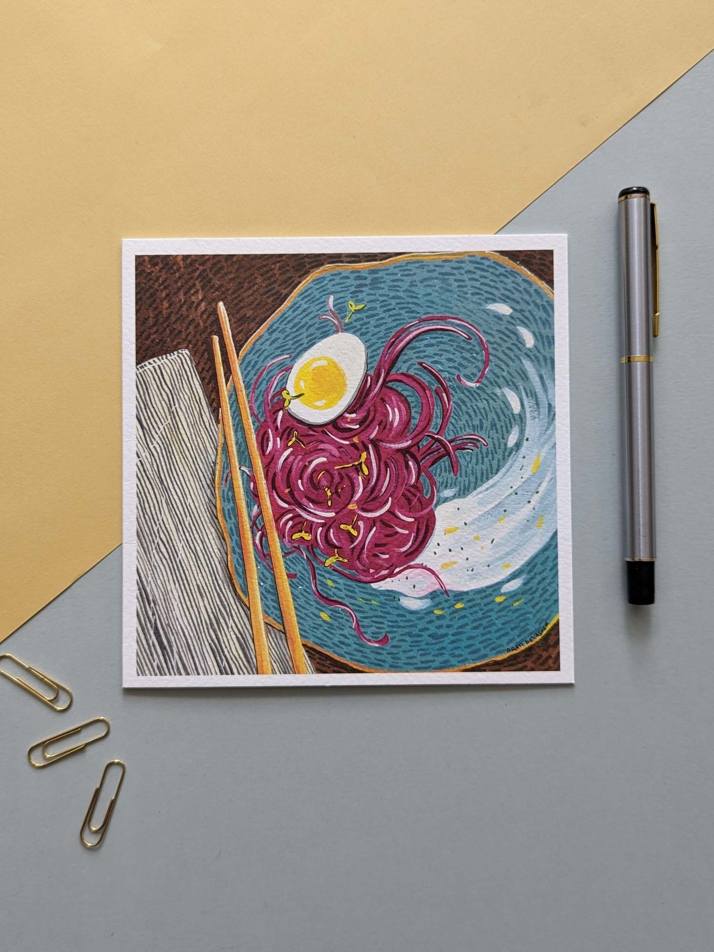 Foodies : Beetroot Pasta – (end of line) greeting card