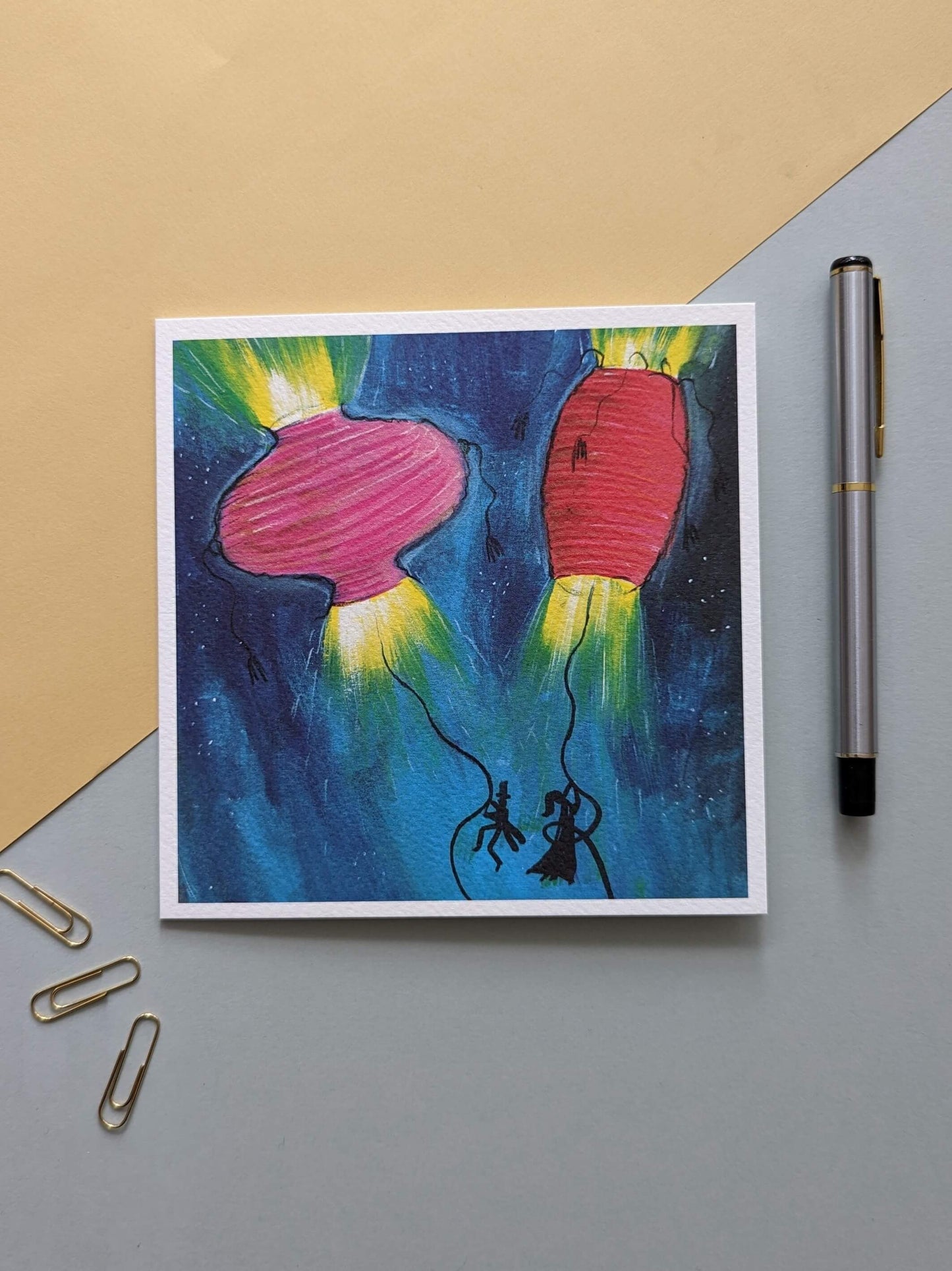 Lanterns – (end of line) greeting card