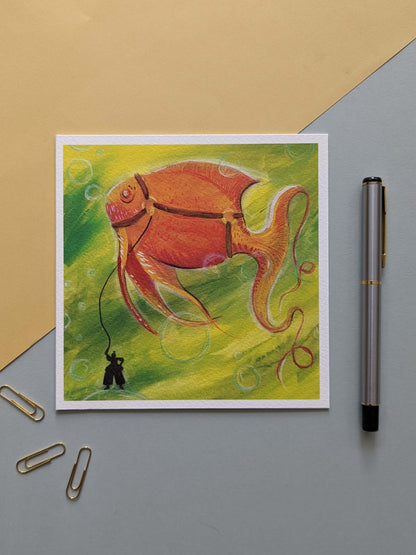Animals :  Fish – (end of line) greeting card