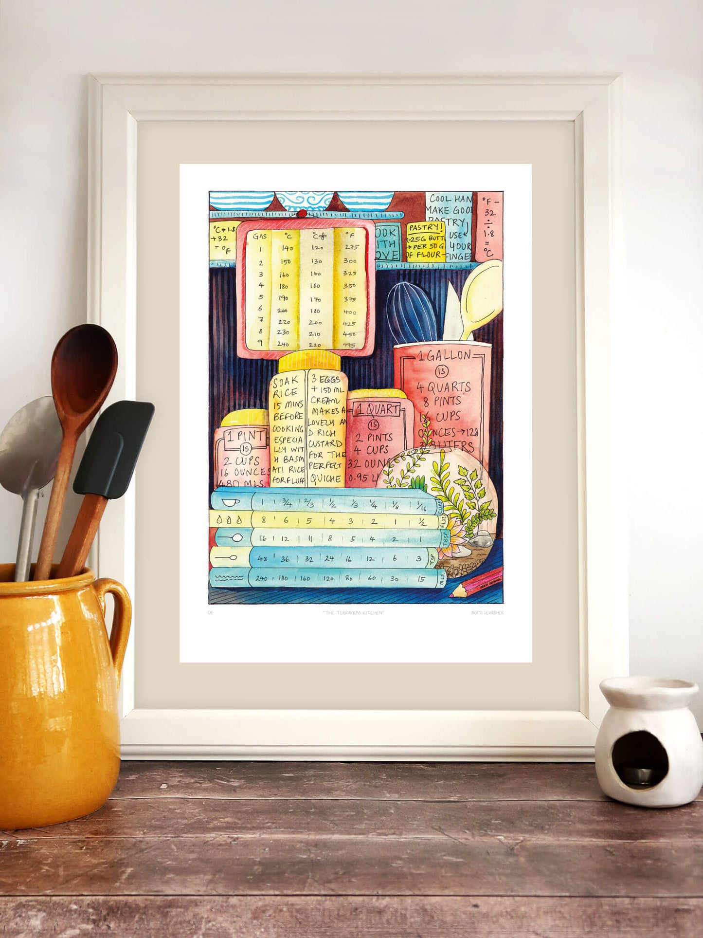 Terrarium Kitchen Chart – art print