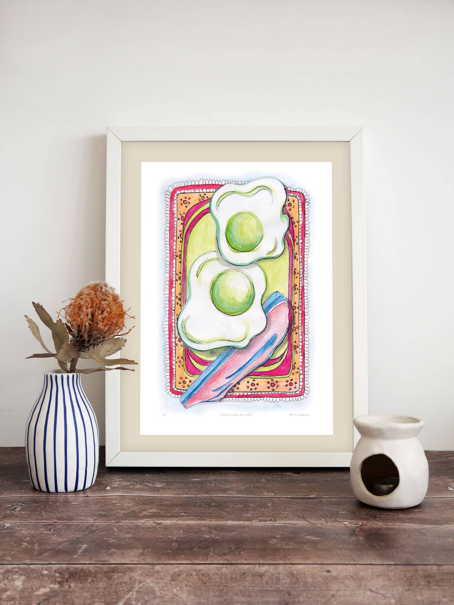 Fried Egg Green Eggs and Ham – (end of line) art print