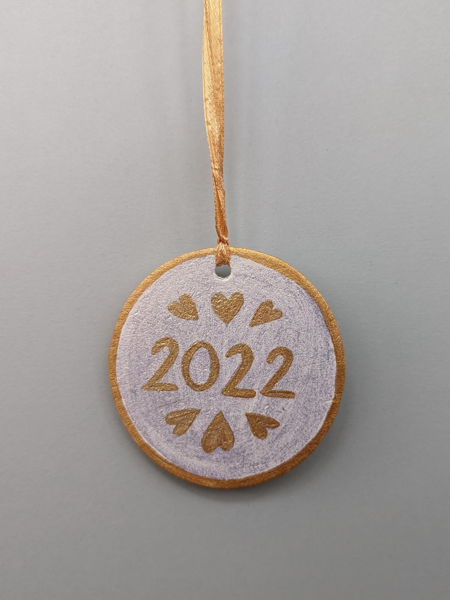 A First Christmas ornament – hand painted bauble