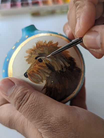 Dog's First Christmas ornament – hand painted bauble