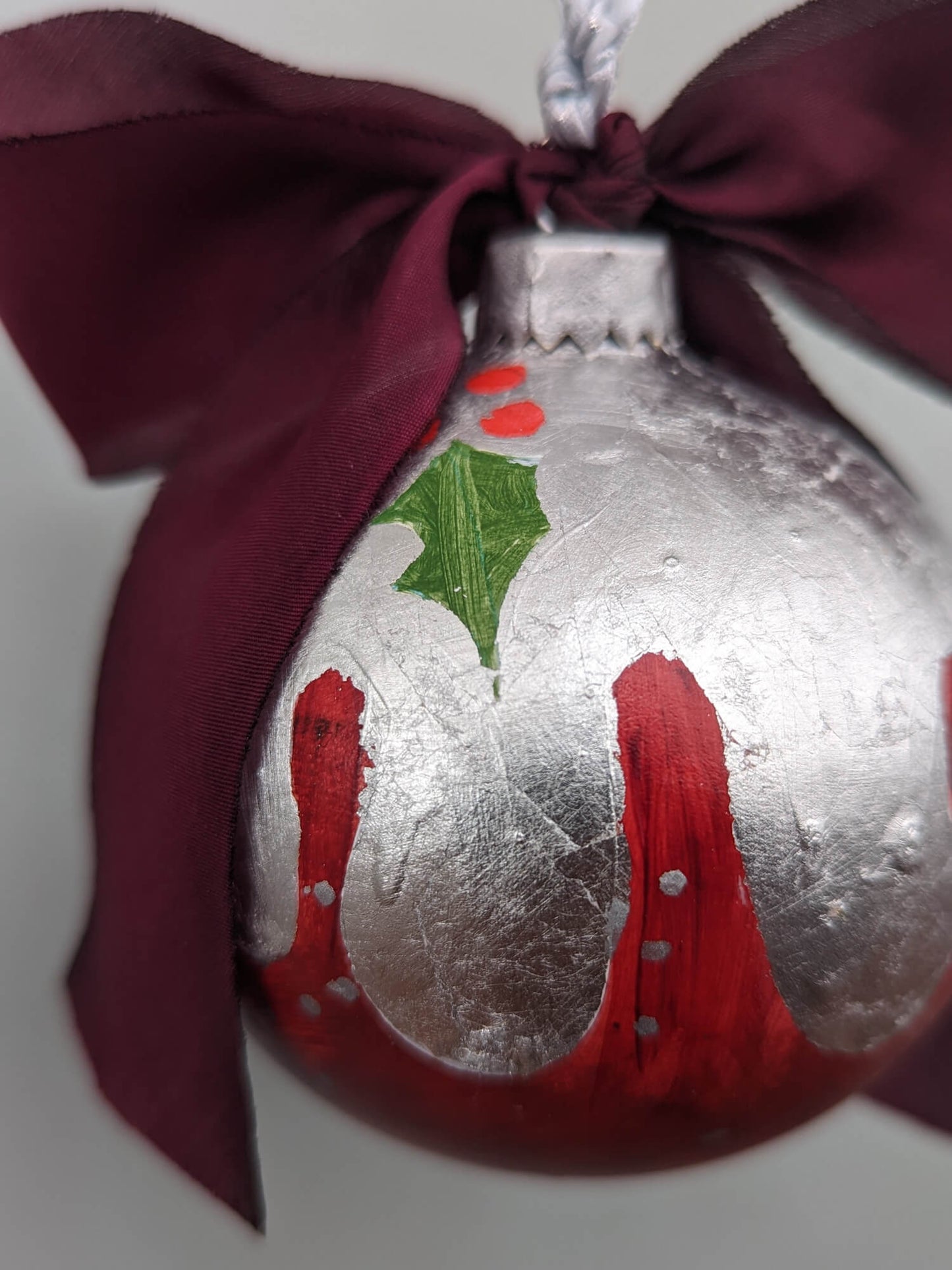 Figgy Pudding ornament – hand painted bauble