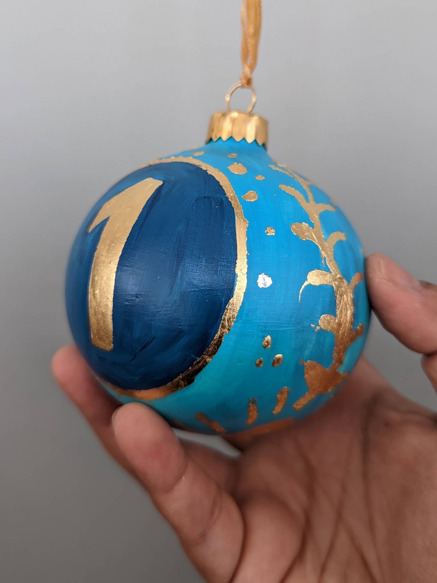 Dog's First Christmas ornament – hand painted bauble