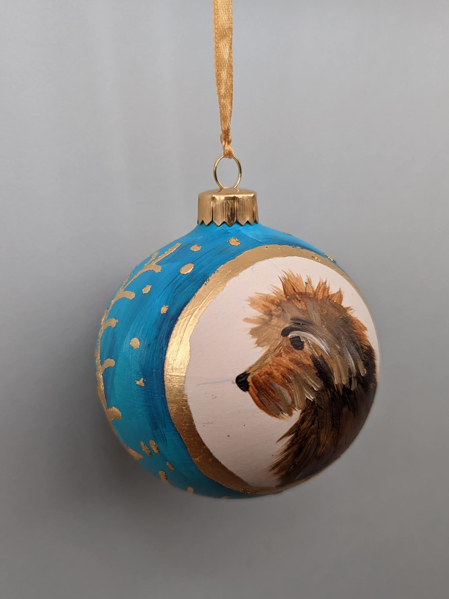 Dog's First Christmas ornament – hand painted bauble