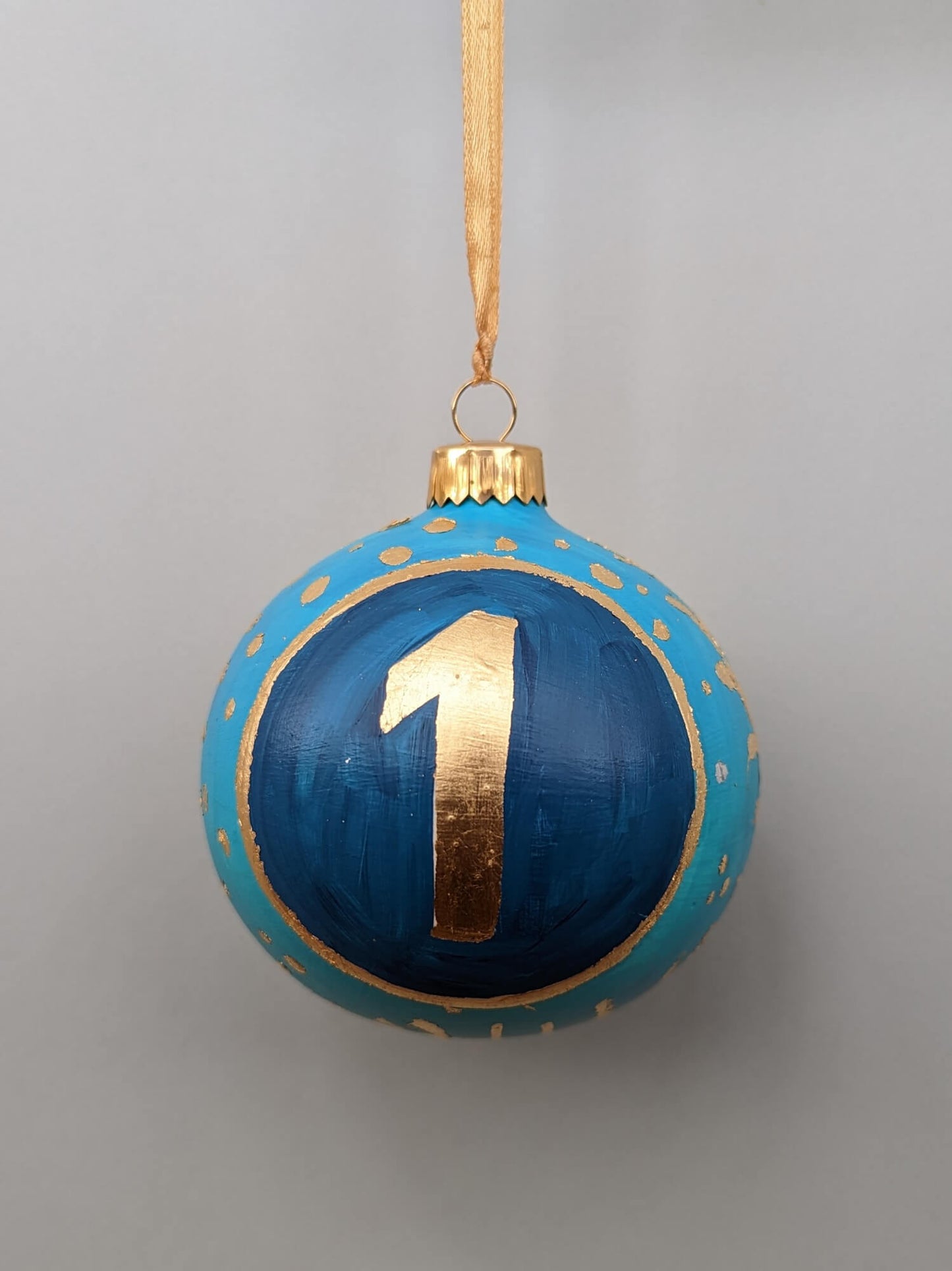 Dog's First Christmas ornament – hand painted bauble