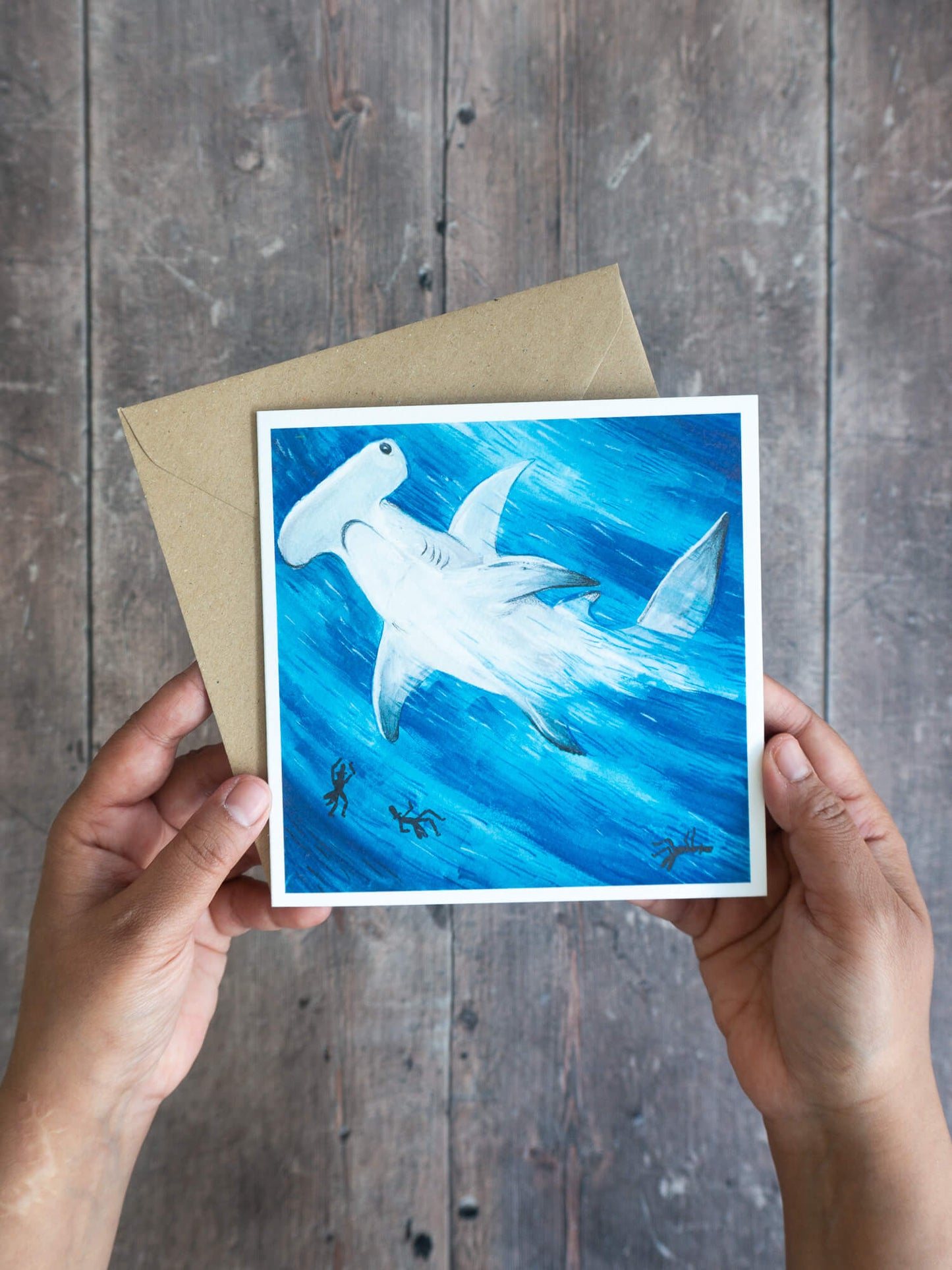 Hammerhead Shark – (end of line) greeting card