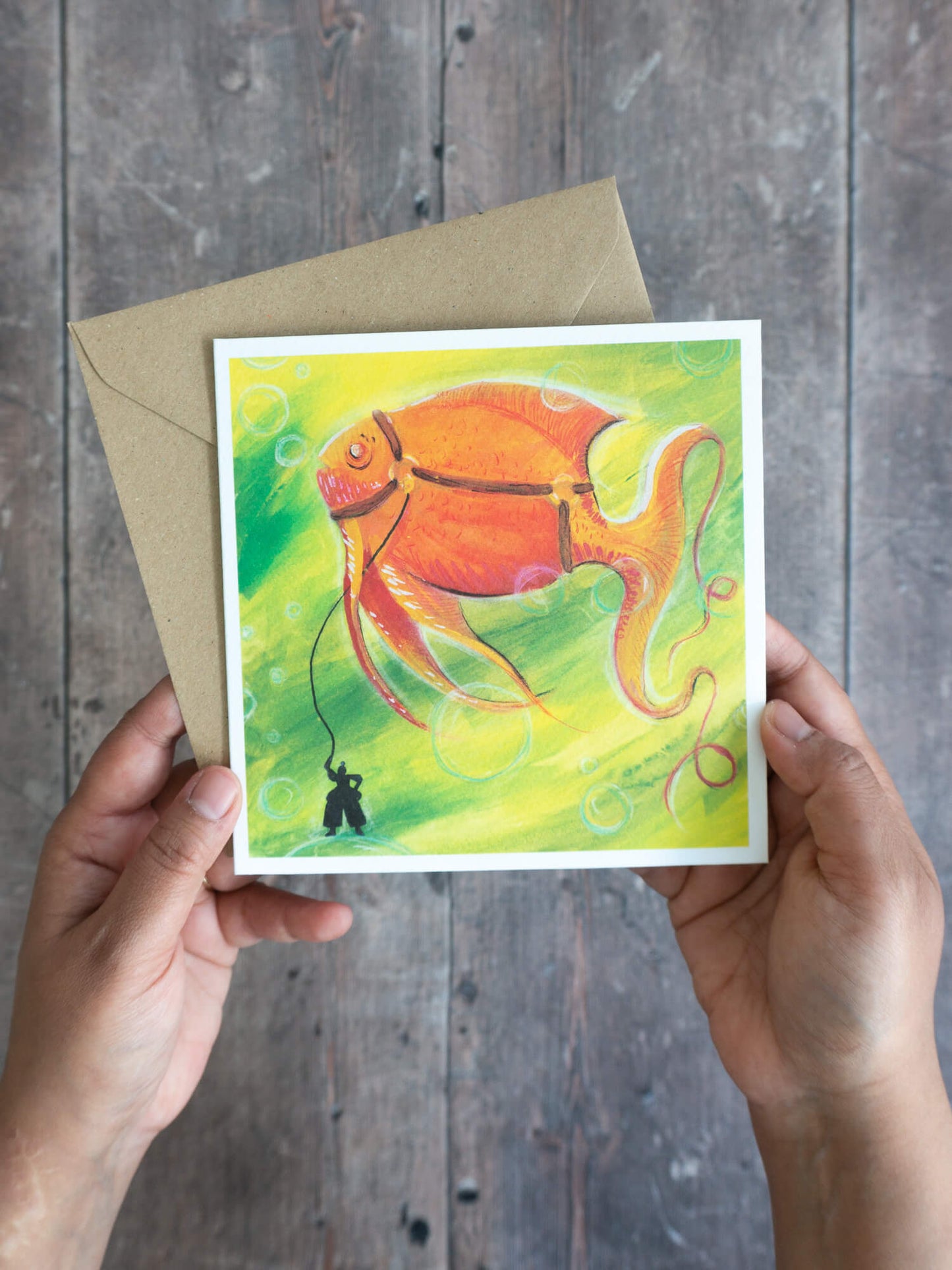 Animals :  Fish – (end of line) greeting card