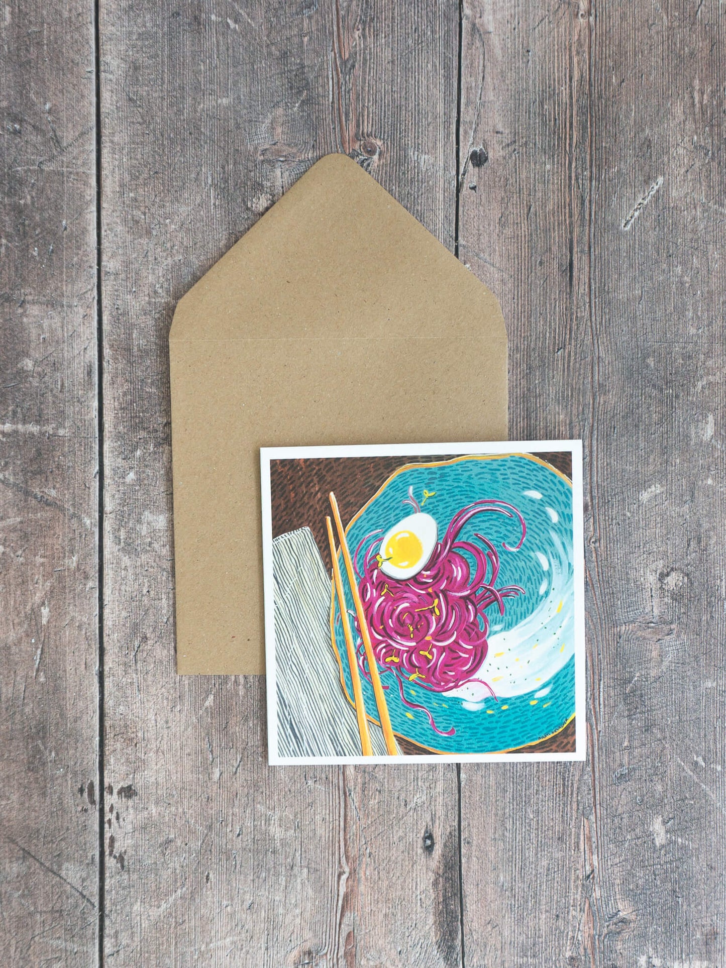 Beetroot Pasta – (end of line) greeting card