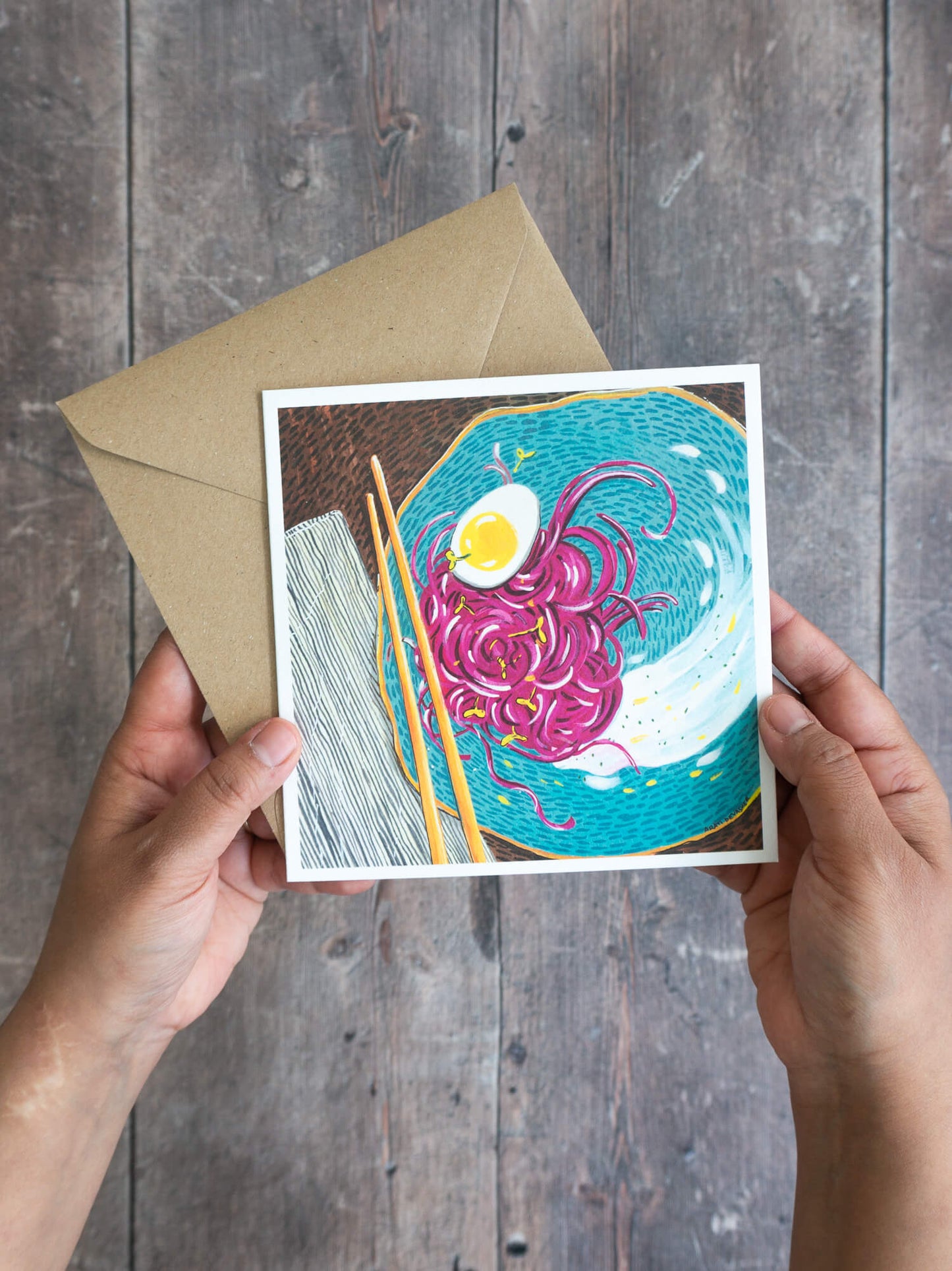 Foodies : Beetroot Pasta – (end of line) greeting card