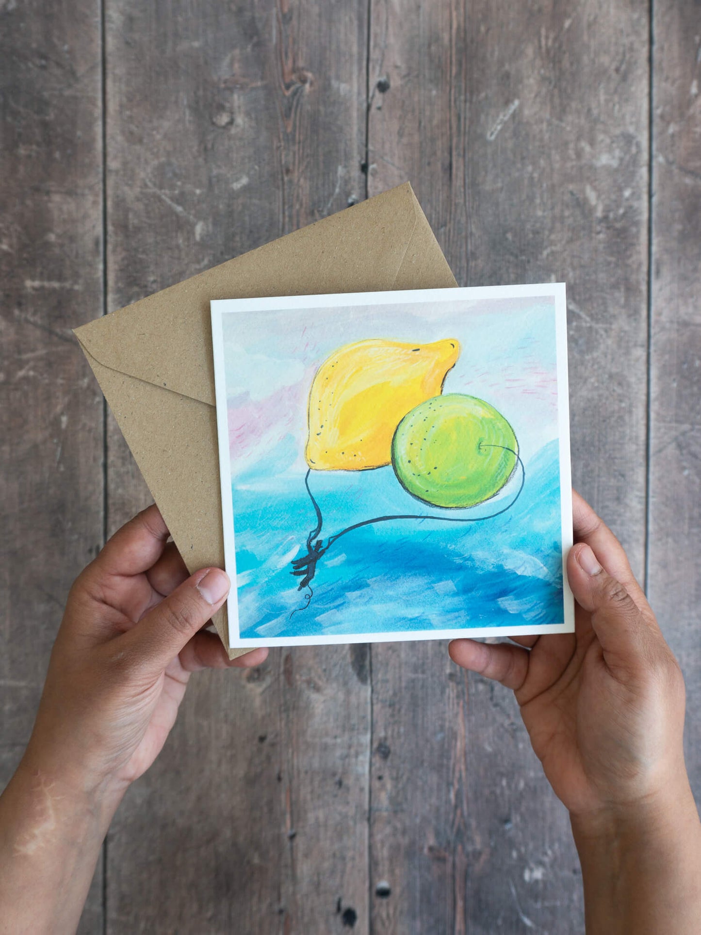 Balloon: Zesty Escape – (end of line) greeting card