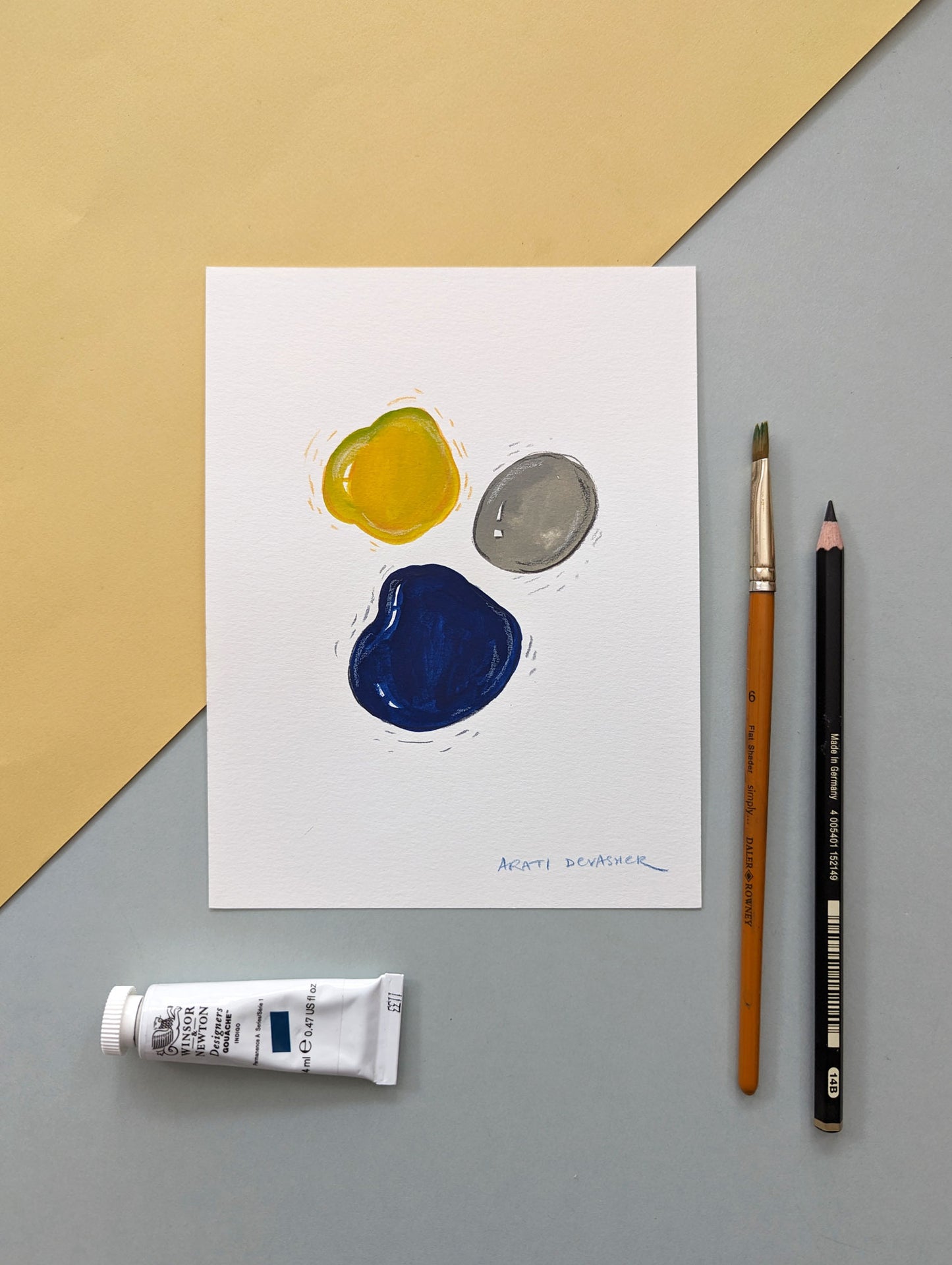Colour Swatch Blobs – gouache paintings