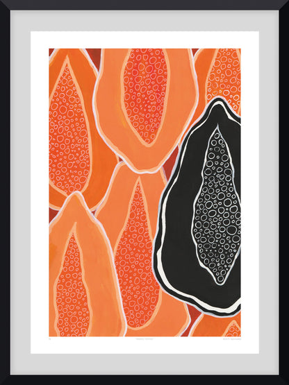 Abstract Fruits Indian Papaya – (end of line) art print