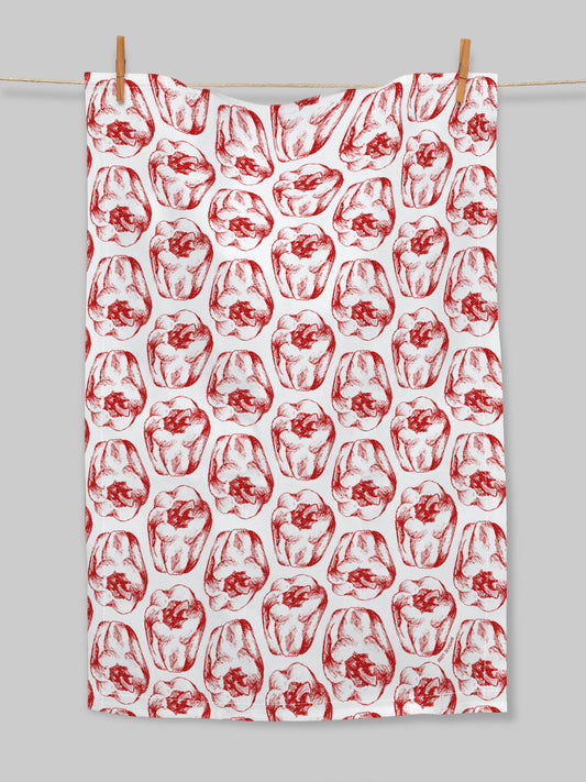 Peppers (red) – (end of line) tea towel or wall hanging