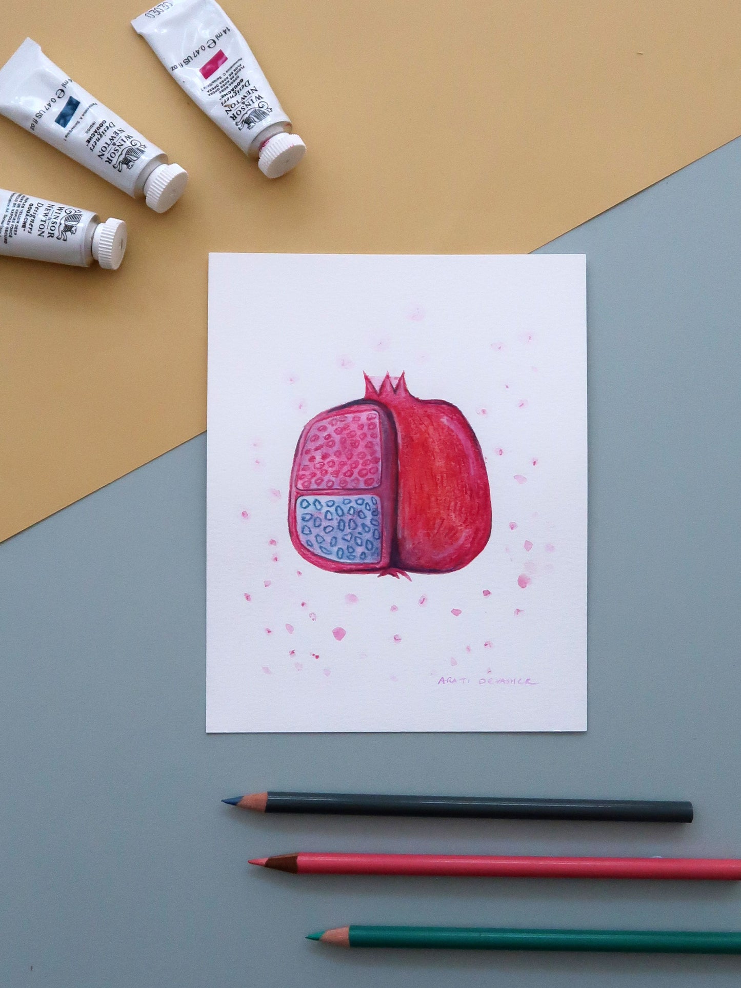Little Pomegranates – watercolour paintings