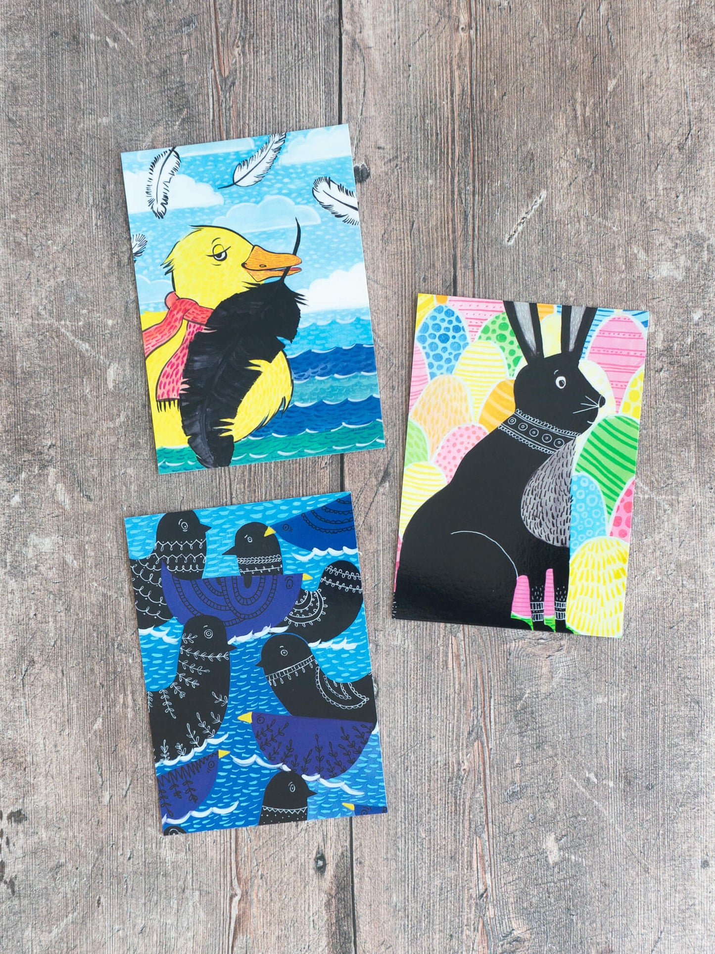Easter Fluffies – A6 postcard mini-prints