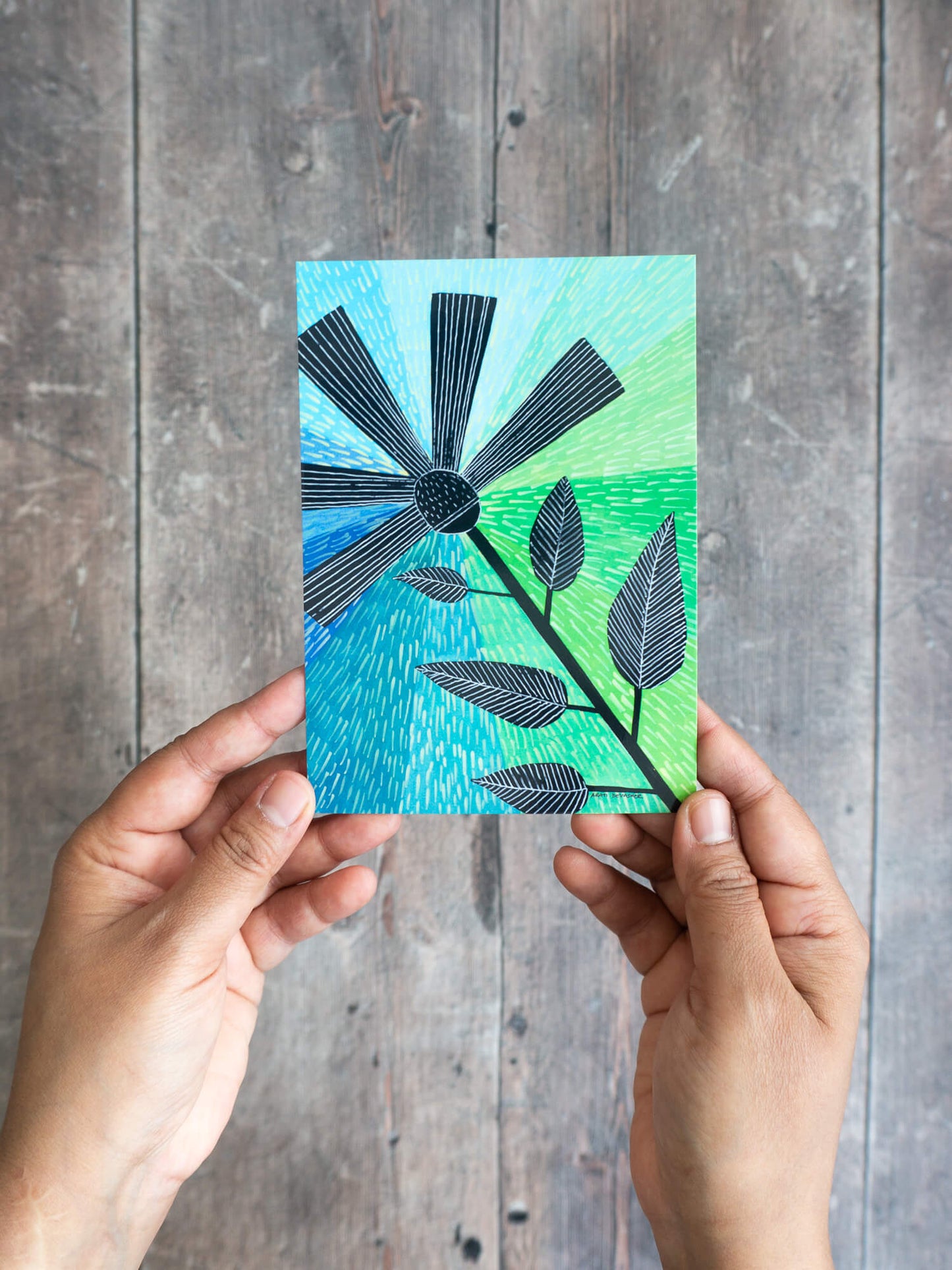 Flower Posy – postcard mini-prints