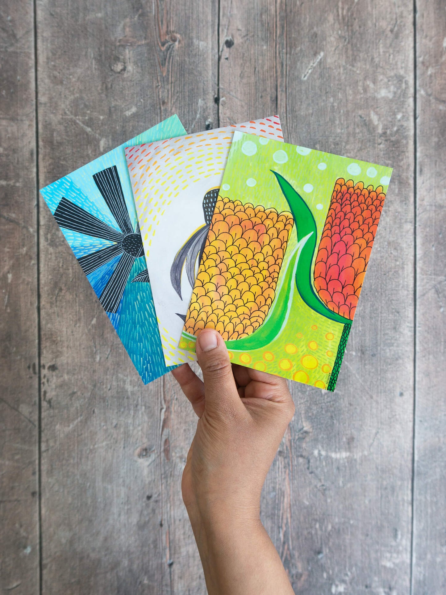 Flower Posy – postcard mini-prints