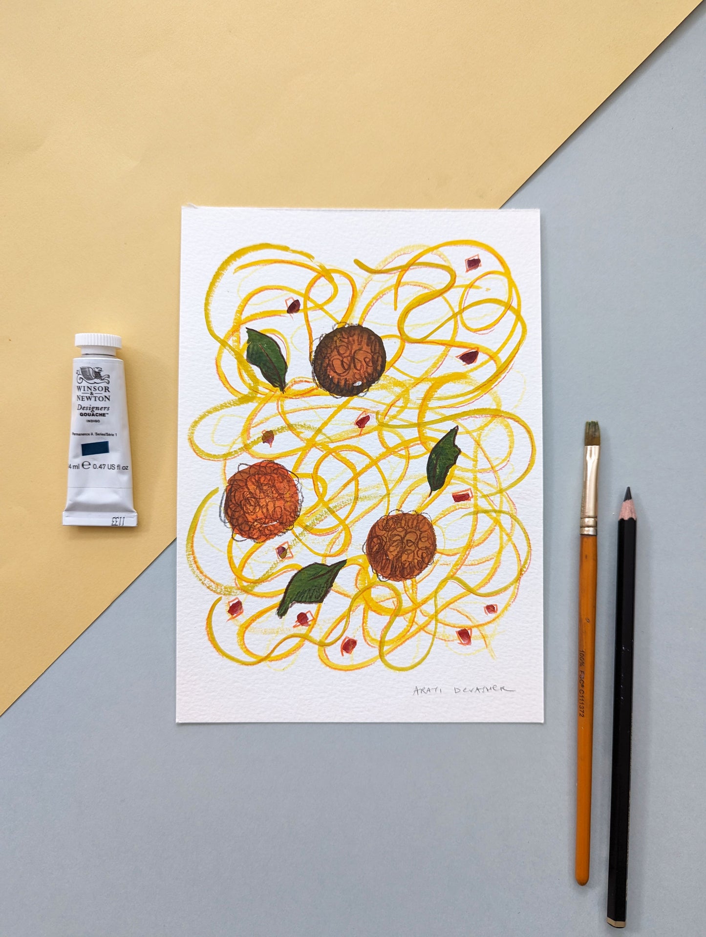 Enthu Foodie – gouache paintings