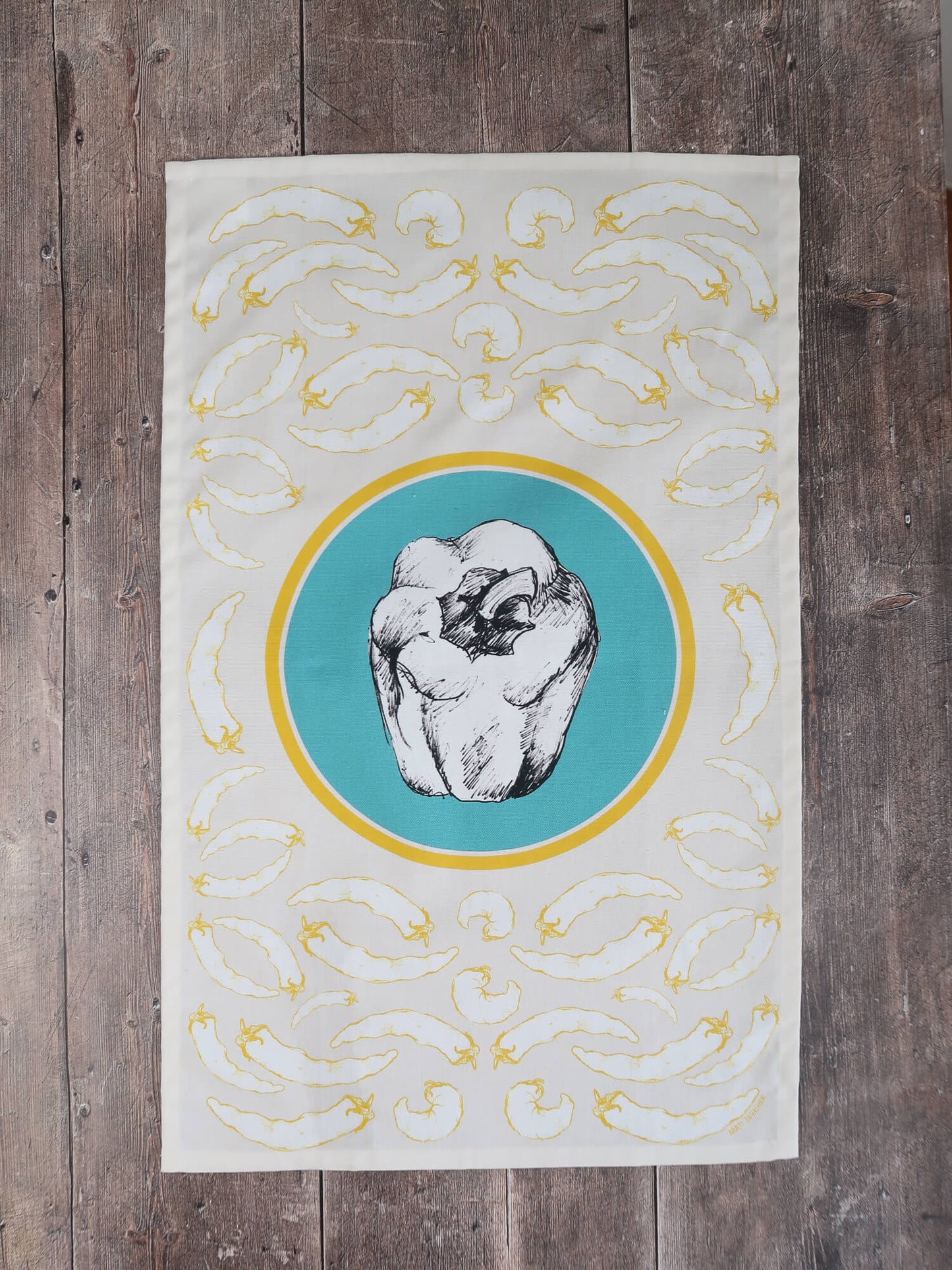 Peppers – (end of line) tea towel or wall hanging