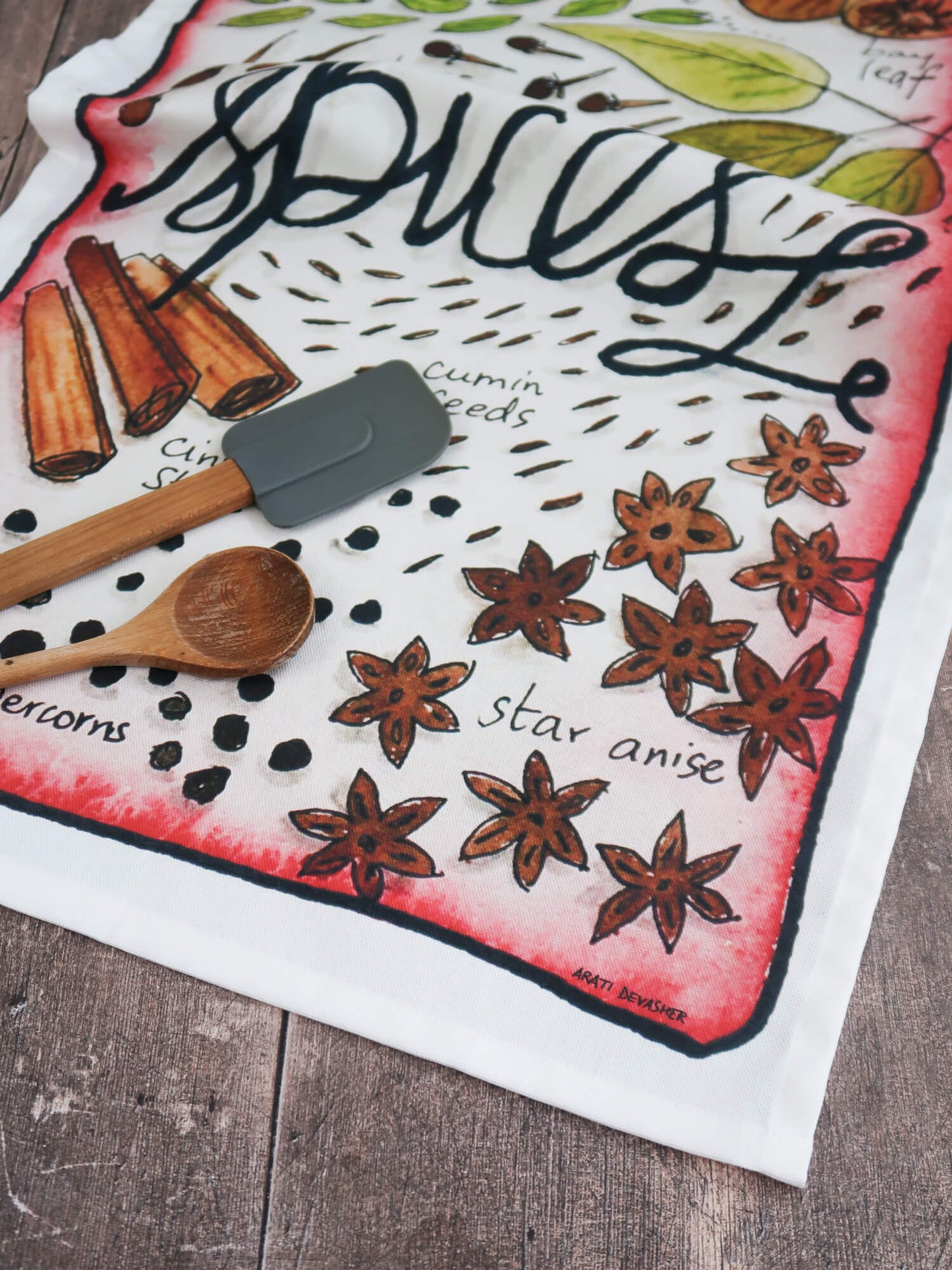 Pink Spice – (end of line) tea towel / wall hanging