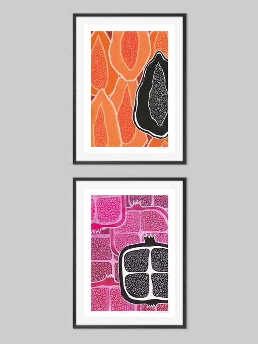 Abstract Fruits A3 set of 2 – (end of line) art prints