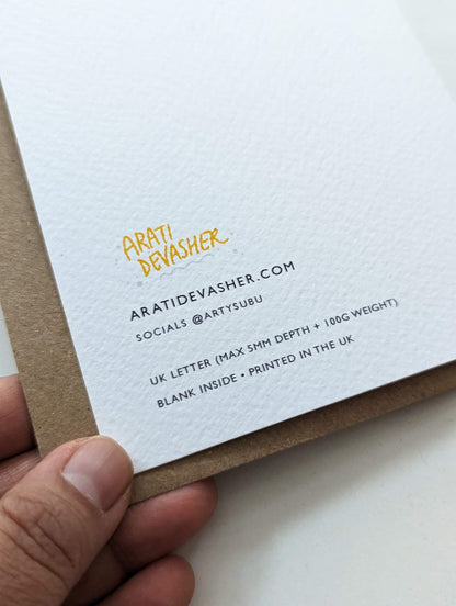Mr & Mrs wedding – floral greeting card