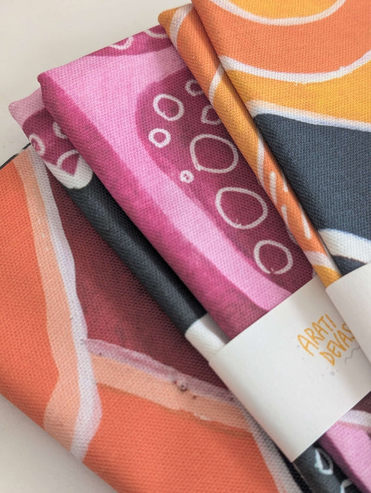 Abstract Fruits – (end of line) tea towel set of 3
