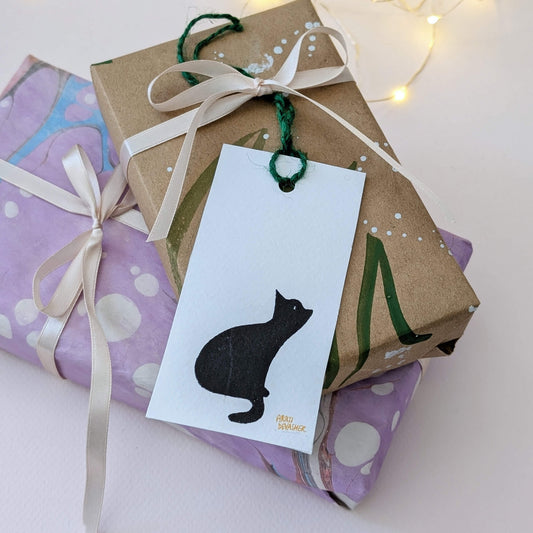 Black Cats gift tag pack