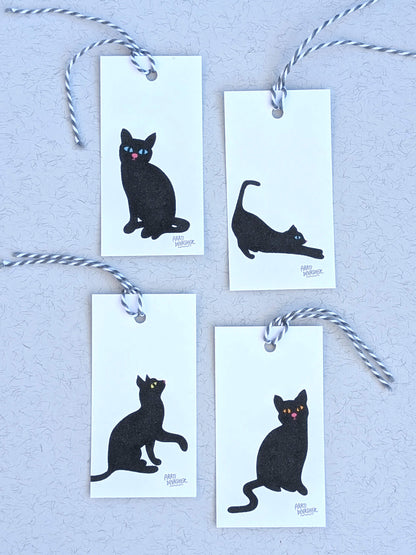 Black Cats gift tag set